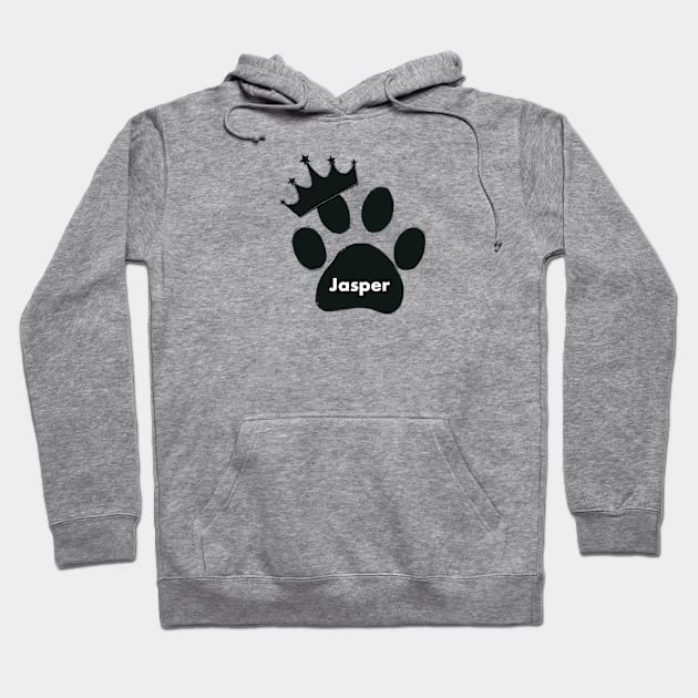 Jasper cat name made of hand drawn paw prints Hoodie by GULSENGUNEL